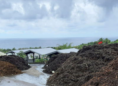Green waste composting Sainte Rose (Indian Ocean)